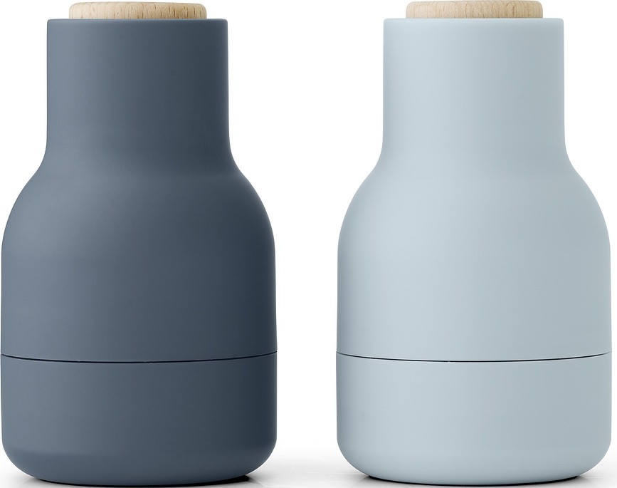 Bottle Moulins à Poivre et à Sel petits, bleus, Lot de 2