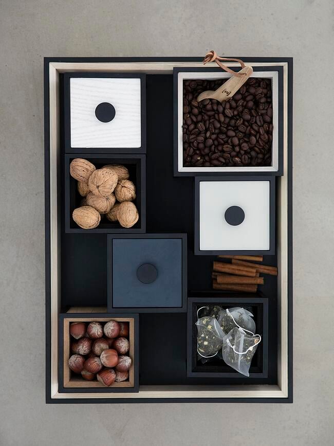 Caja de almacenaje Frame 14, gris claro