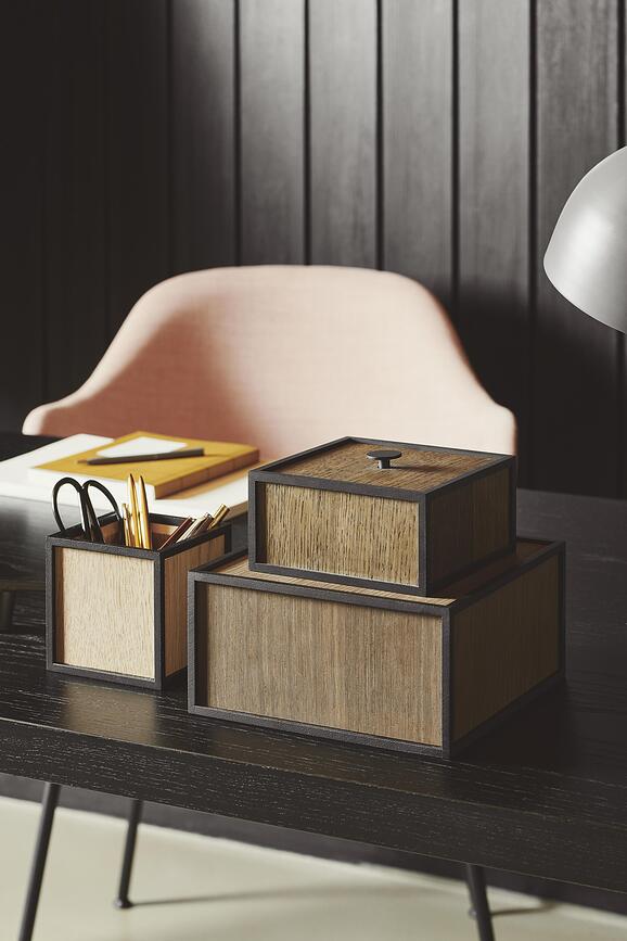 Caja de almacenaje Frame 14, gris claro