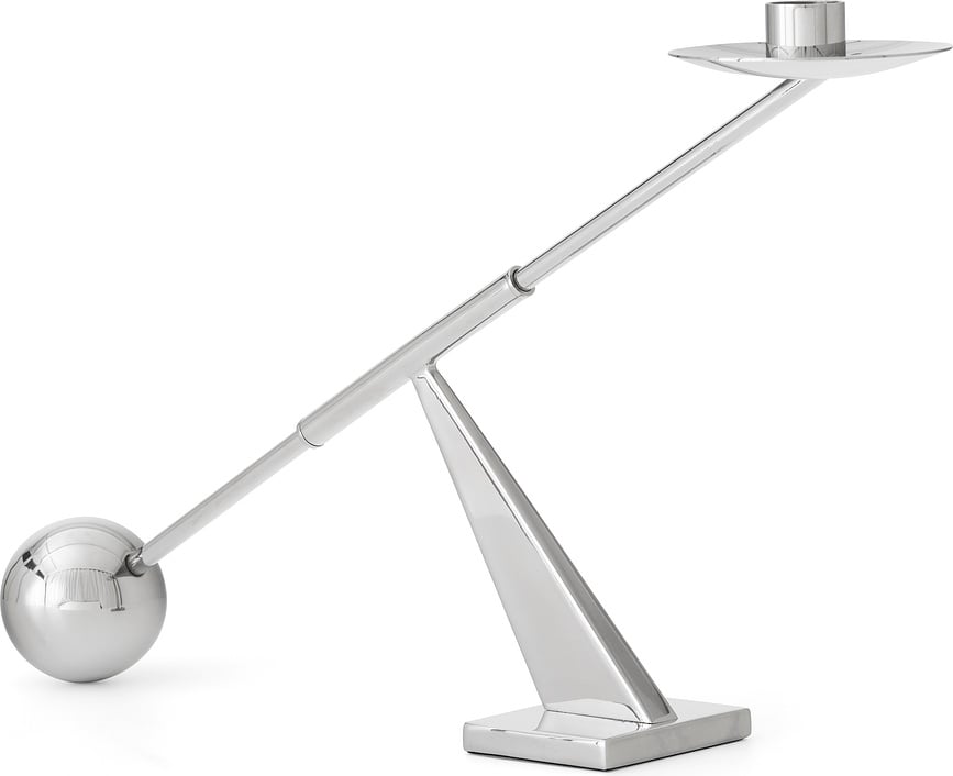 Candelabro para vela clásica Interconnect, 42,5 cm, marrón