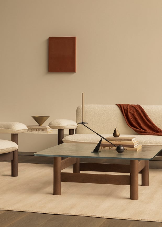 Candelabro para vela clásica Interconnect, 42,5 cm, marrón