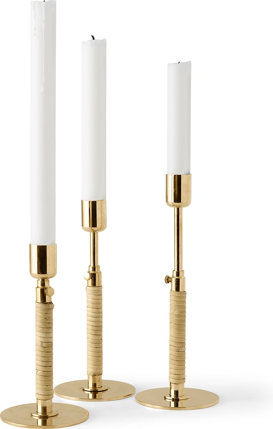 Candelabro de latón pulido Duca