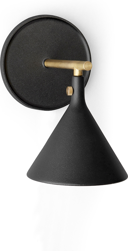 Cast Applique Murale avec diffuseur, noire