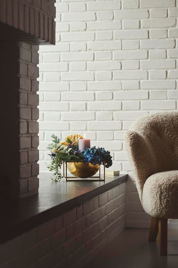 Centerpiece Zdjela L bijela sa stalkom