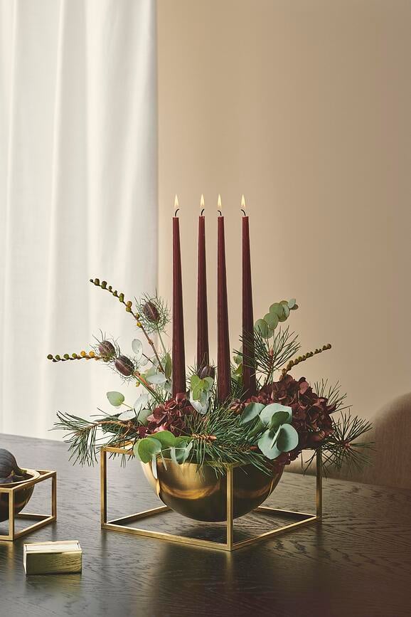 Centro de Mesa Centerpiece de latón, Talla S, sobre soporte