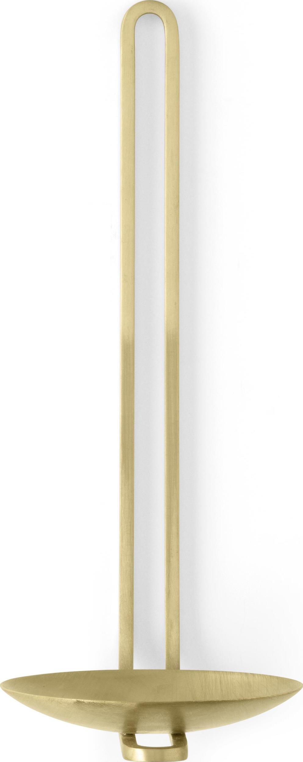 Clip Wand-Kerzenhalter 20 cm Messing