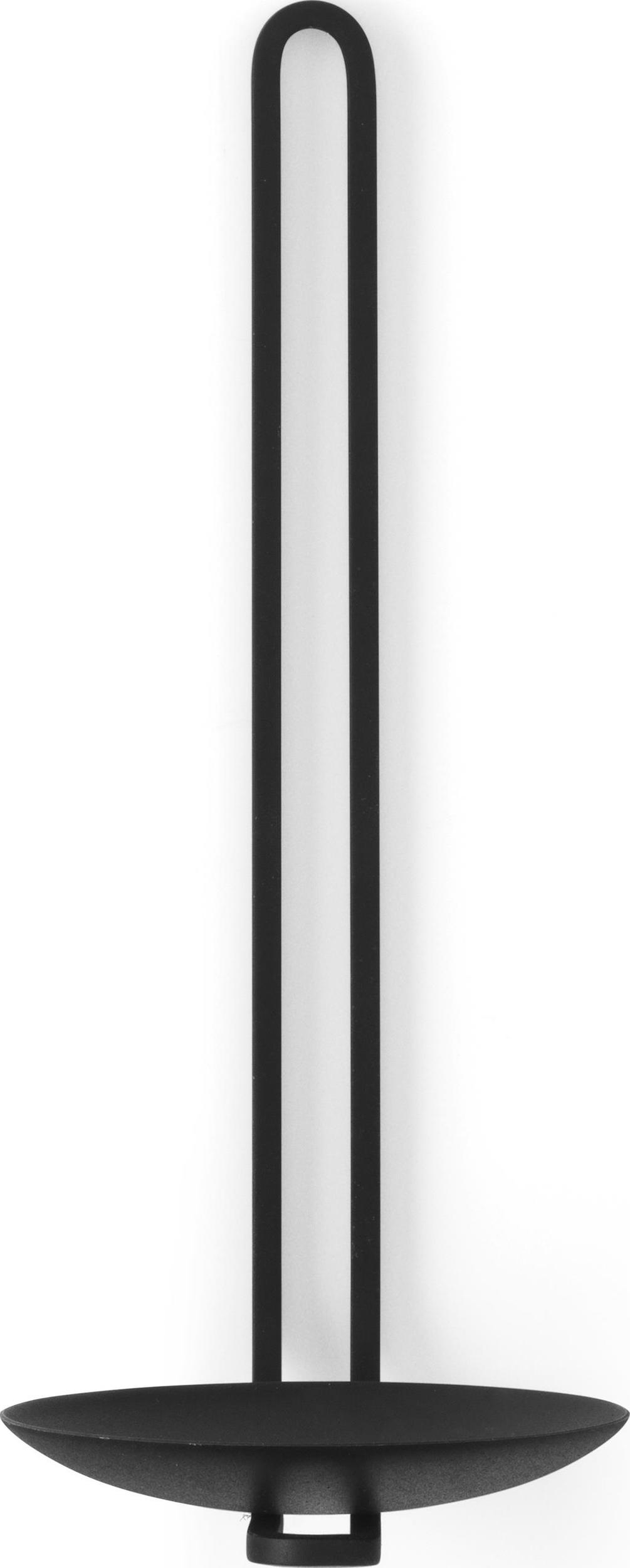 Clip Wand-Kerzenhalter 20 cm schwarzer Stahl