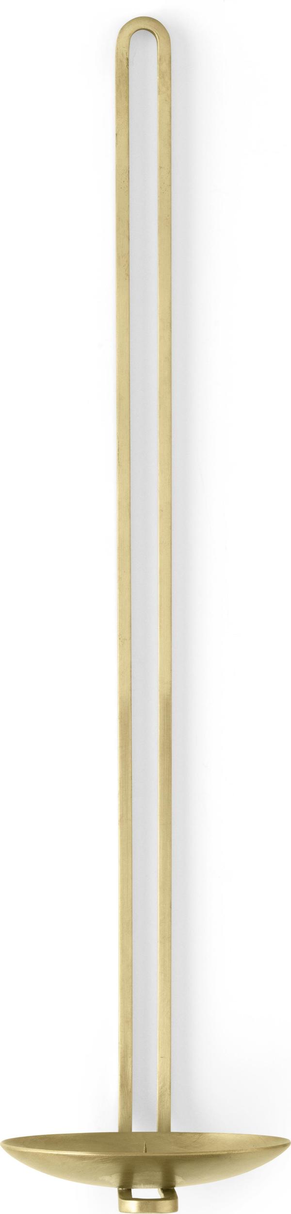 Clip Wand-Kerzenhalter 34 cm Messing