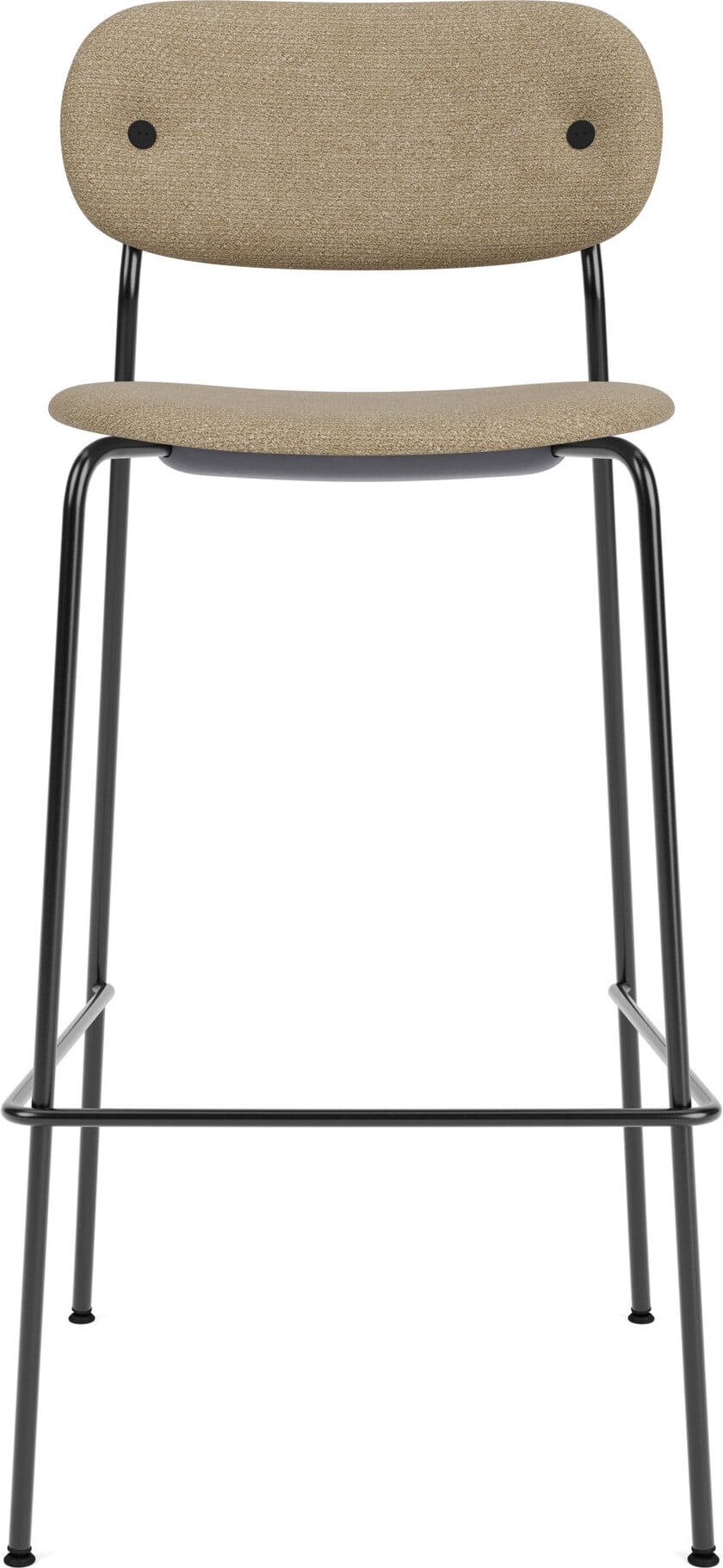 Co Barstuhl 105 cm beige gepolstert mit schwarzen Beinen