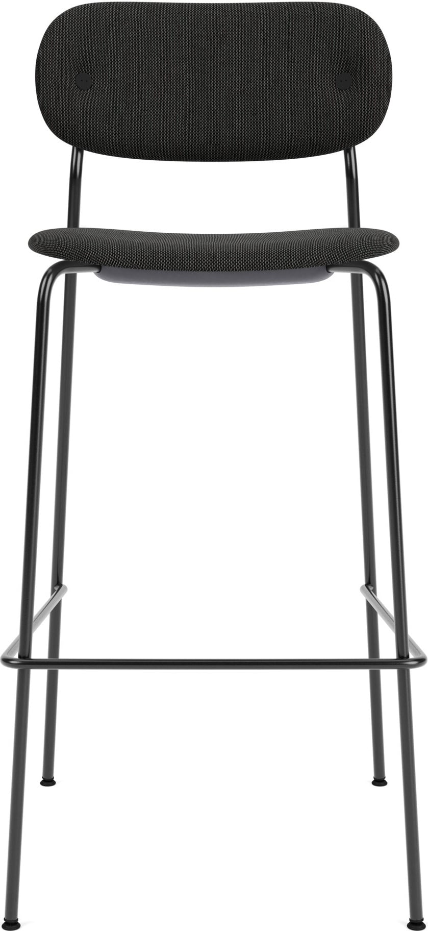 Co Barstuhl 105 cm schwarz gepolstert mit schwarzen Beinen