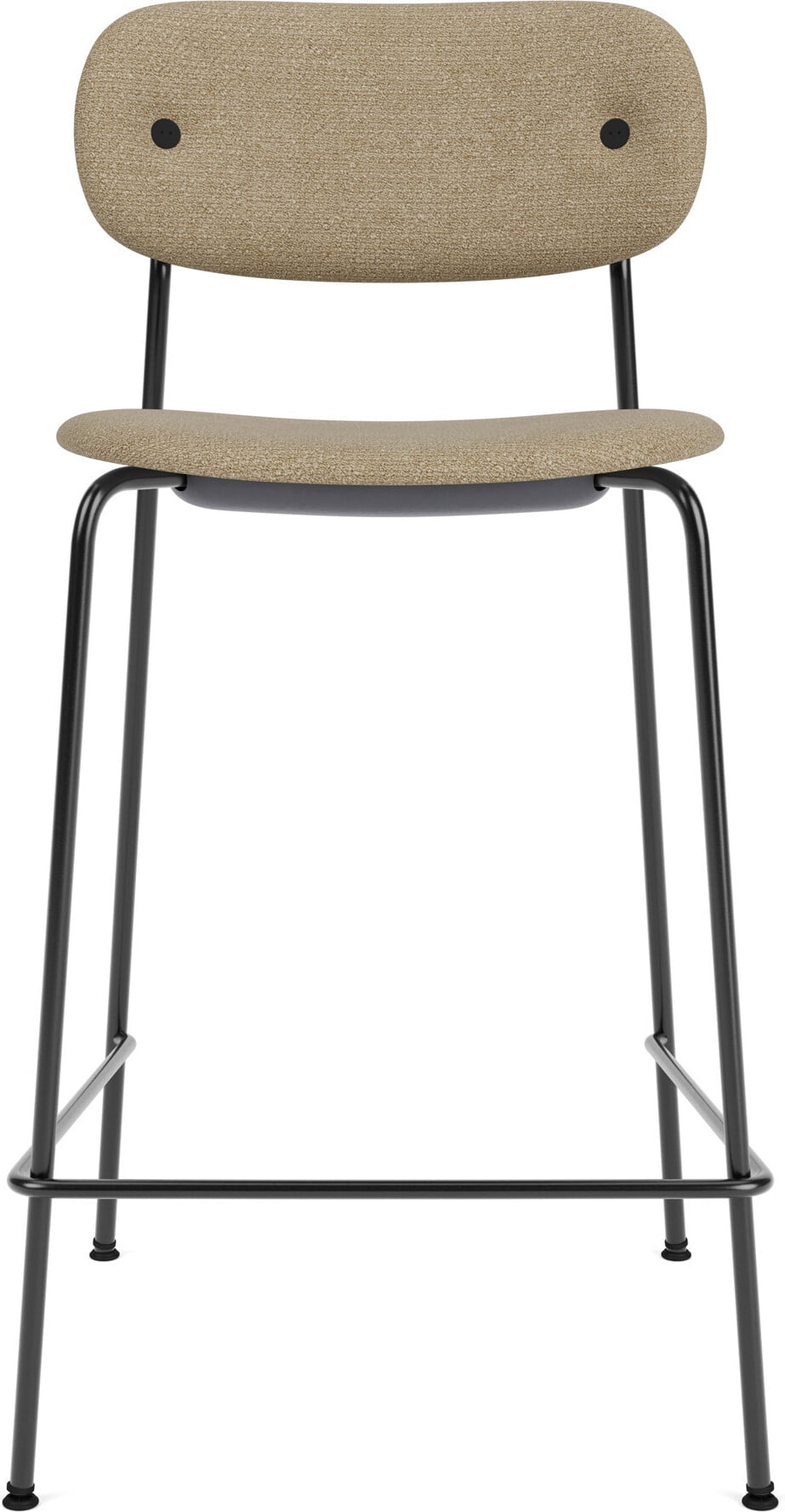 Co Barstuhl 95 cm beige gepolstert mit schwarzen Beinen