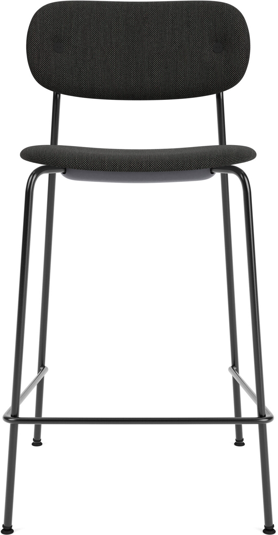 Co Barstuhl 95 cm schwarz gepolstert mit schwarzen Beinen