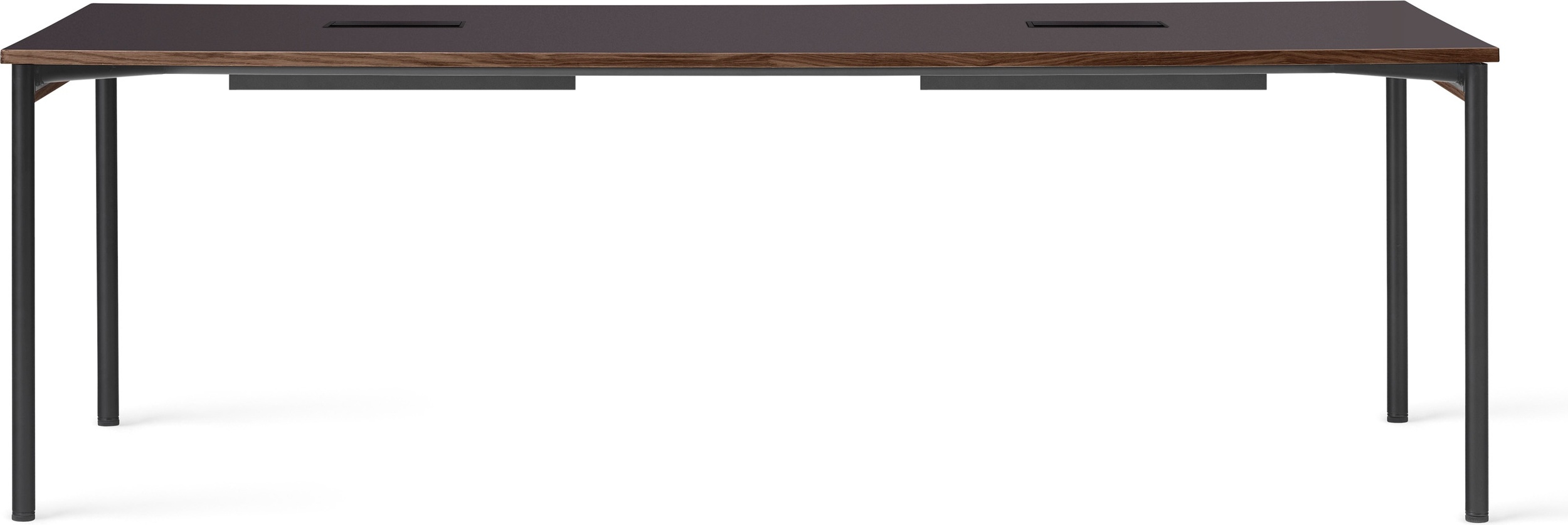 Co Management Tisch 240 x 100 cm dunkle Eiche mit schwarzen Beinen
