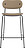 Co Sierra Barstuhl 95 cm hellbraun aus Leder mit schwarzen Beinen