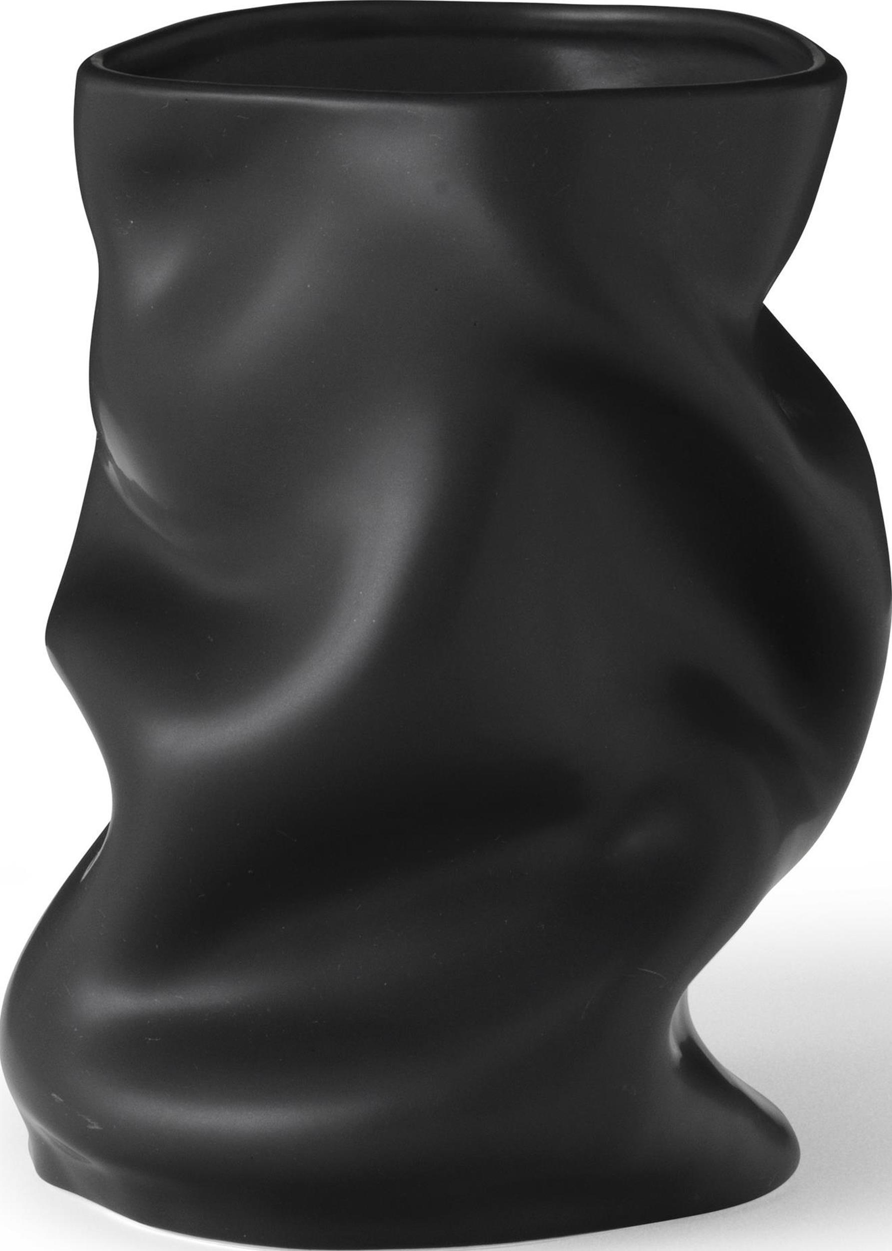 Collapse Vase 20 cm schwarz