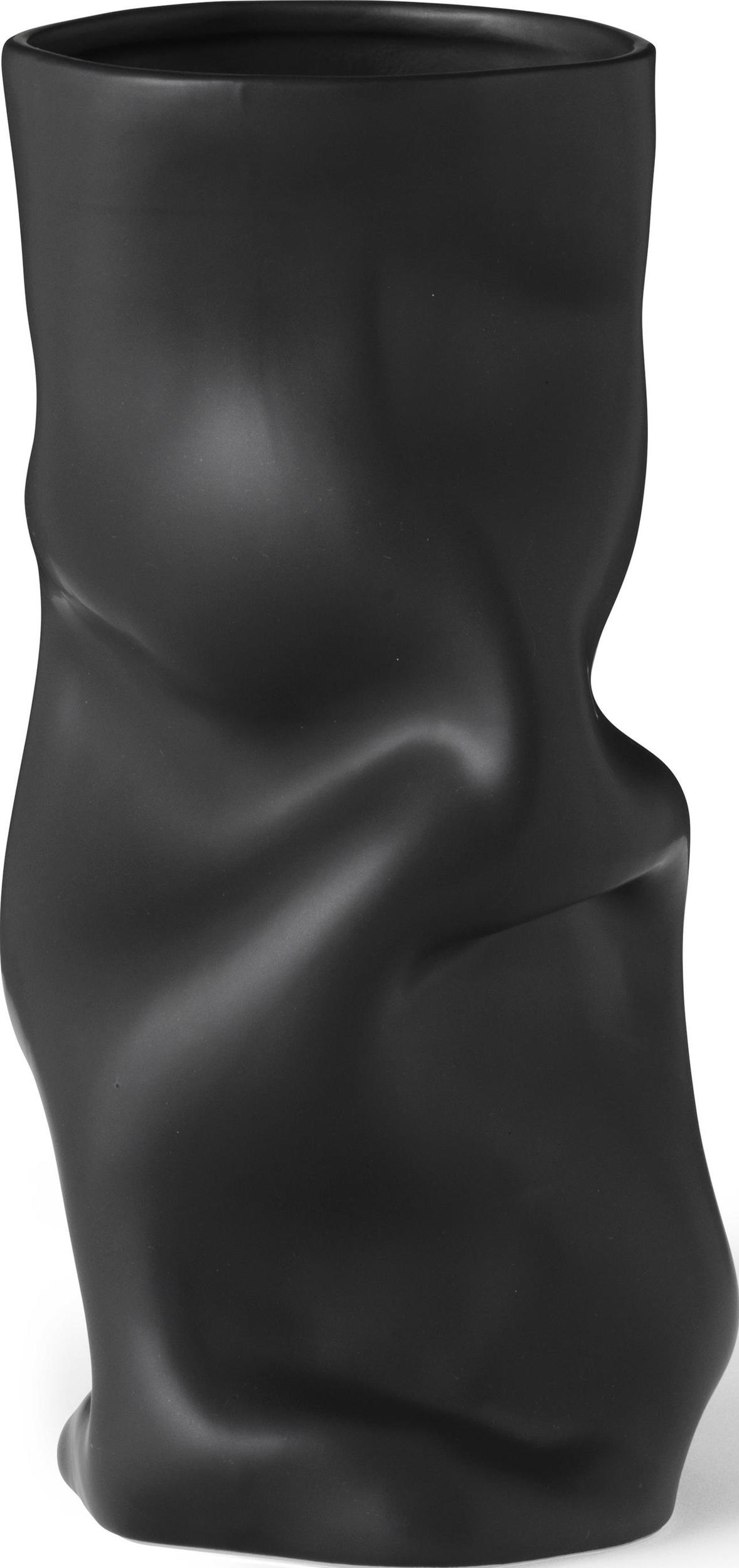 Collapse Vase 30 cm schwarz