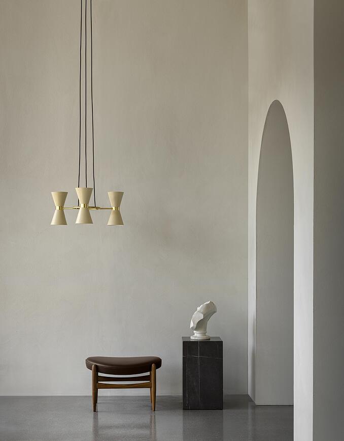 Collector Lustre à cinq bras, crème