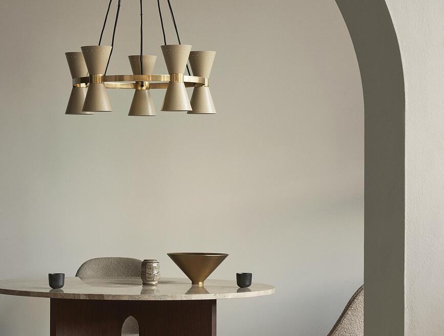 Collector Lustre à cinq bras, crème