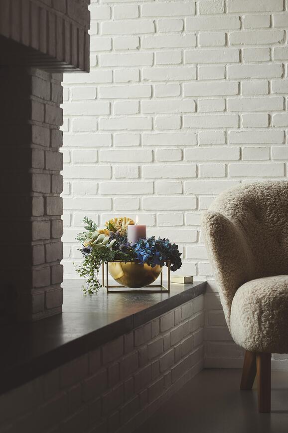 Centerpiece Coupe sur pied, taille L, blanche