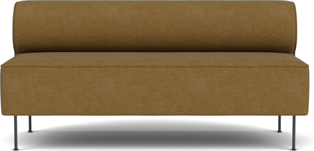 Eave Bouclé Modulares Sofa 165 cm braun auf schwarzen Stahlbeinen