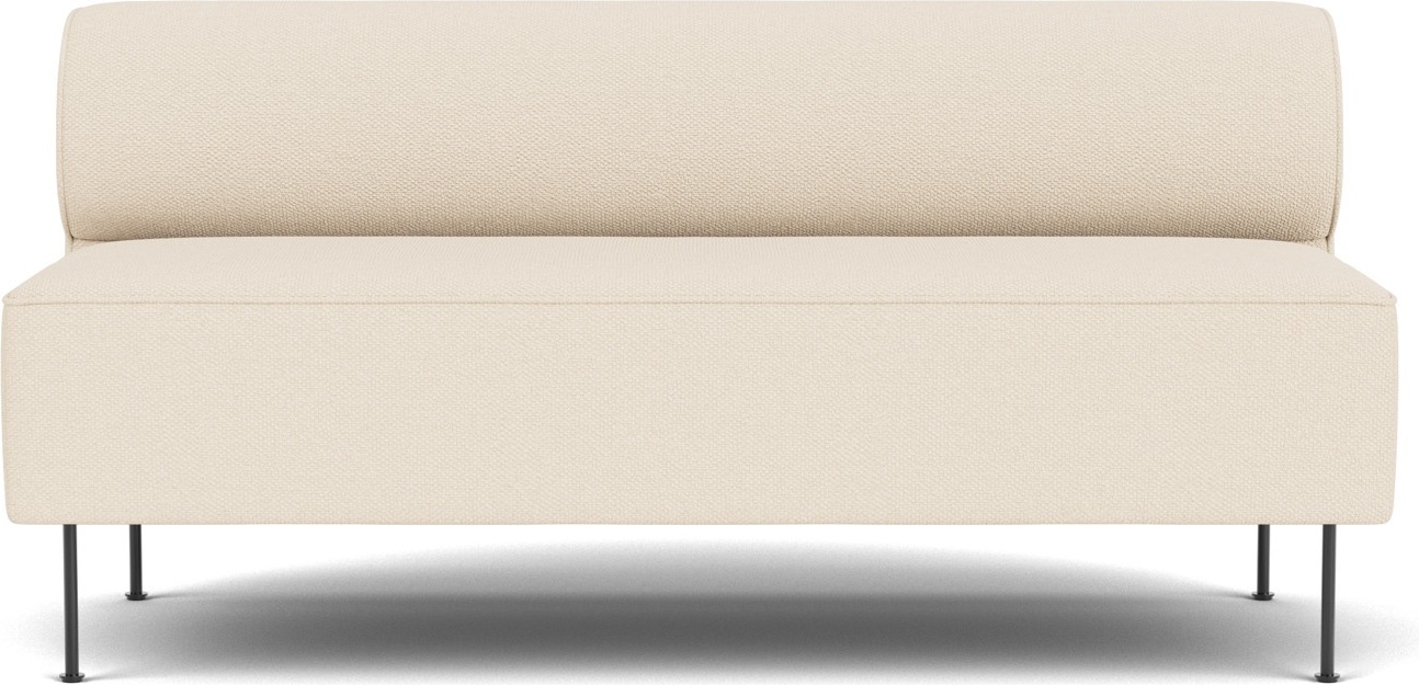 Eave Modulares Sofa 165 cm cremefarbig auf schwarzen Stahlbeinen