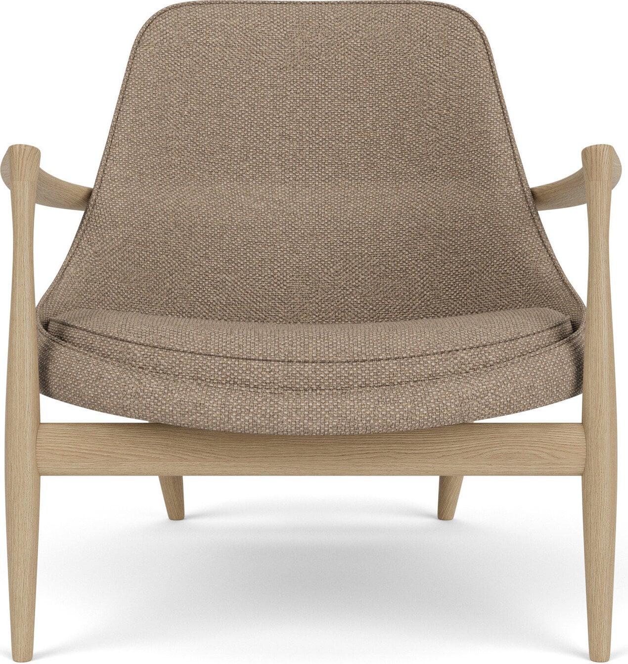 Elizabeth Lounge Sessel, helle Eiche, gepolstert, beige