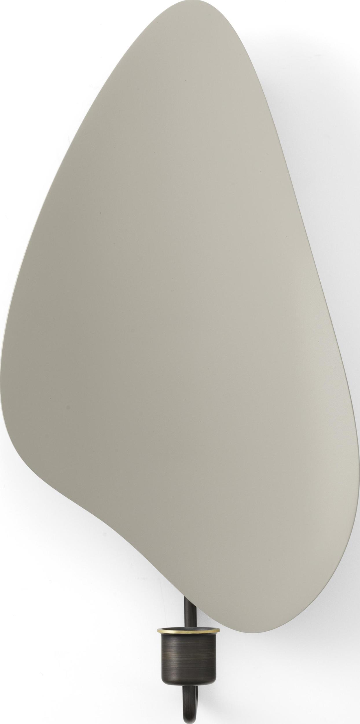 Flambeau Klassischer Kerzenhalter 34 cm grau für die Wand
