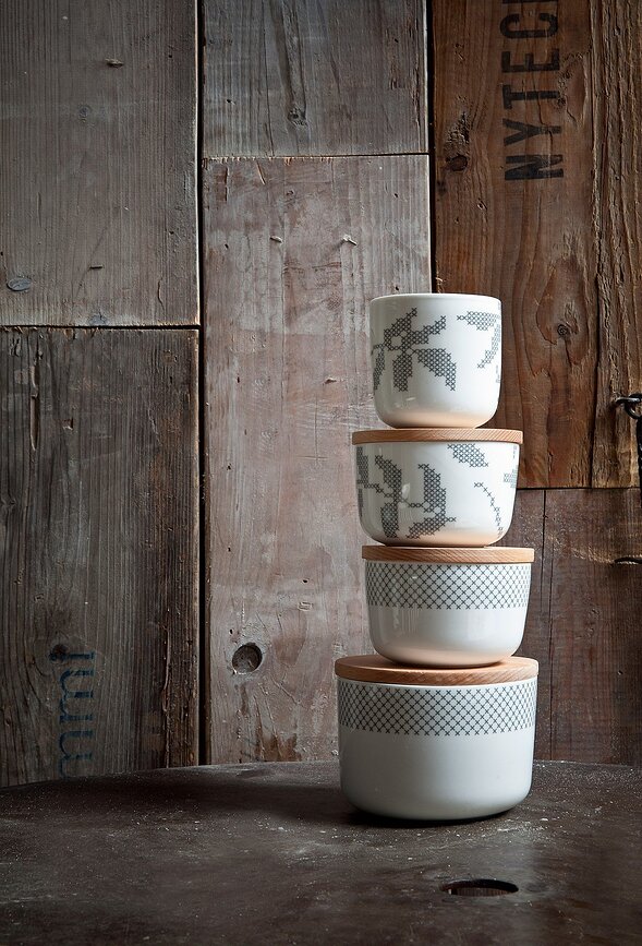 Grey Leaves Šećernica s uzorkom sivog lišća