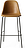 Harbour Barstuhl 75 cm Cognacbraun aus Leder mit schwarzen Beinen