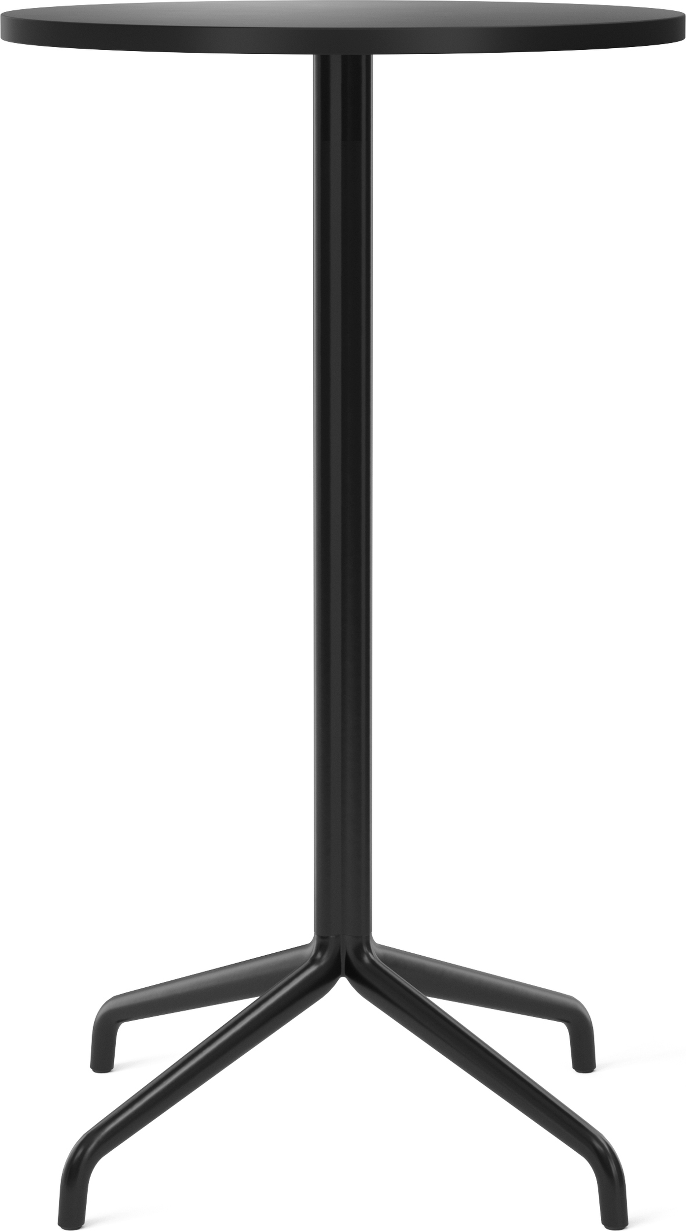 Harbour Column Star Base Stehtisch 60 cm hoch schwarz mit linoleumbeschichteter Tischplatte