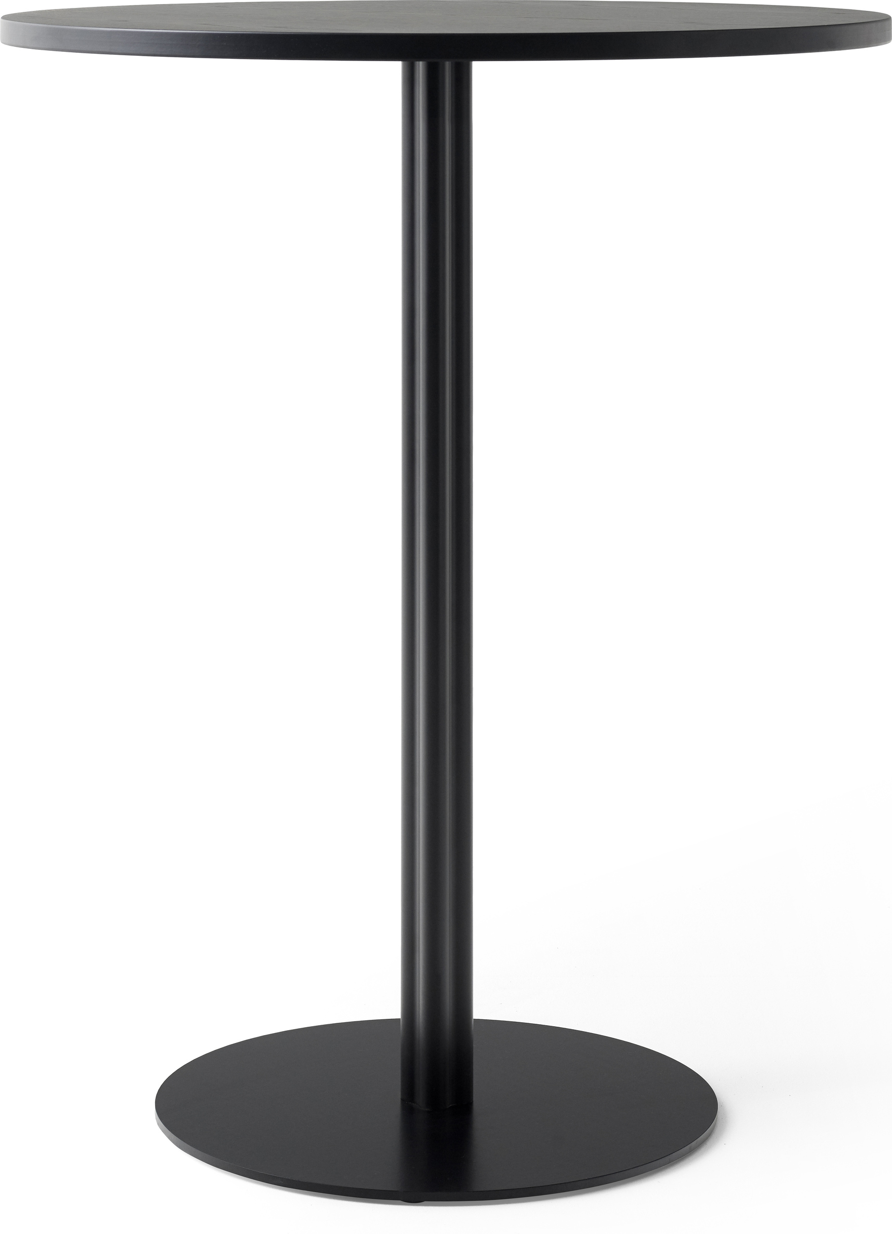 Harbour Column Stehtisch 80 cm niedrig schwarz mit linoleumbeschichteter Tischplatte