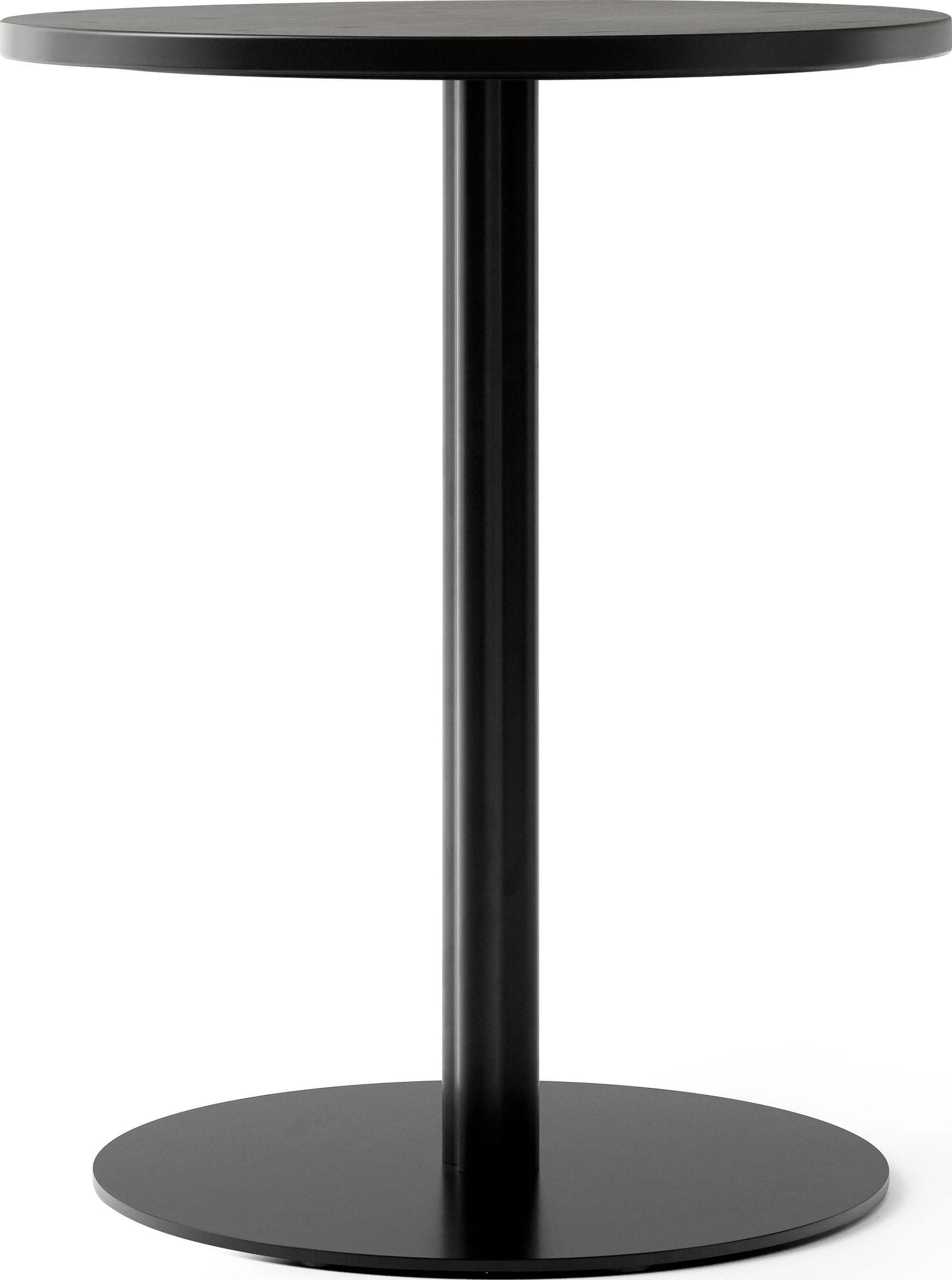 Harbour Column Tisch 60 cm schwarz mit linoleumbeschichteter Tischplatte
