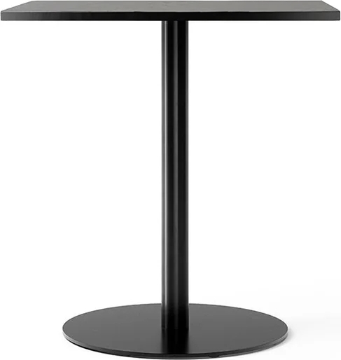 Harbour Column Tisch 73 cm quadratisch schwarz mit linoleumbeschichteter Tischplatte