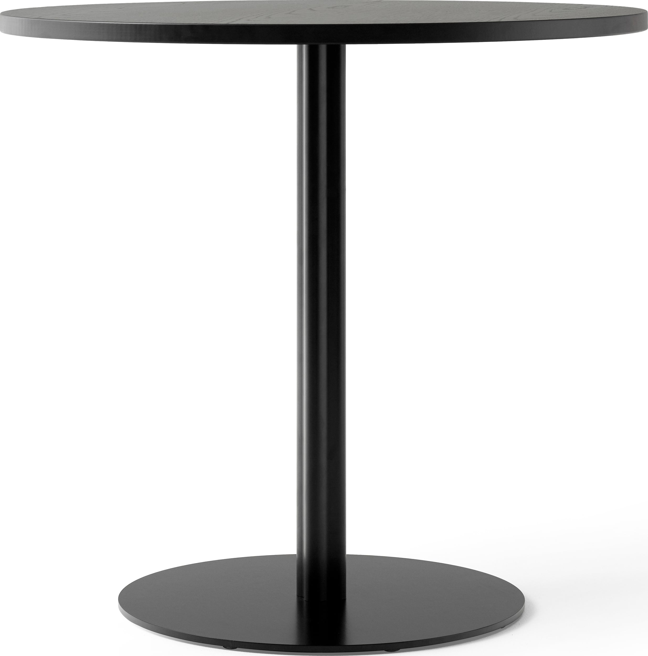 Harbour Column Tisch 80 cm schwarz mit linoleumbeschichteter Tischplatte