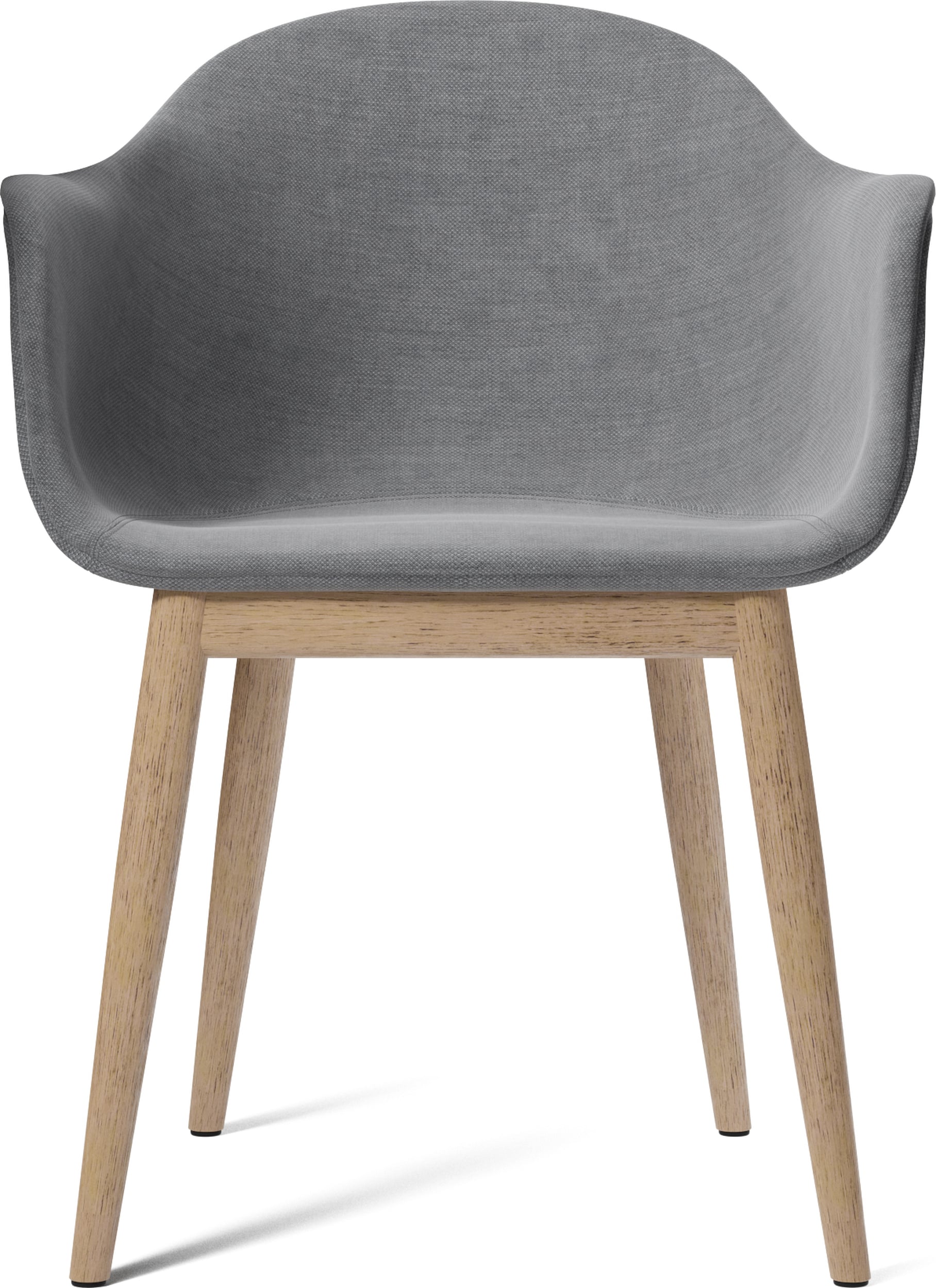 Harbour Stuhl 81 cm grau gepolstert auf Eichenbeinen
