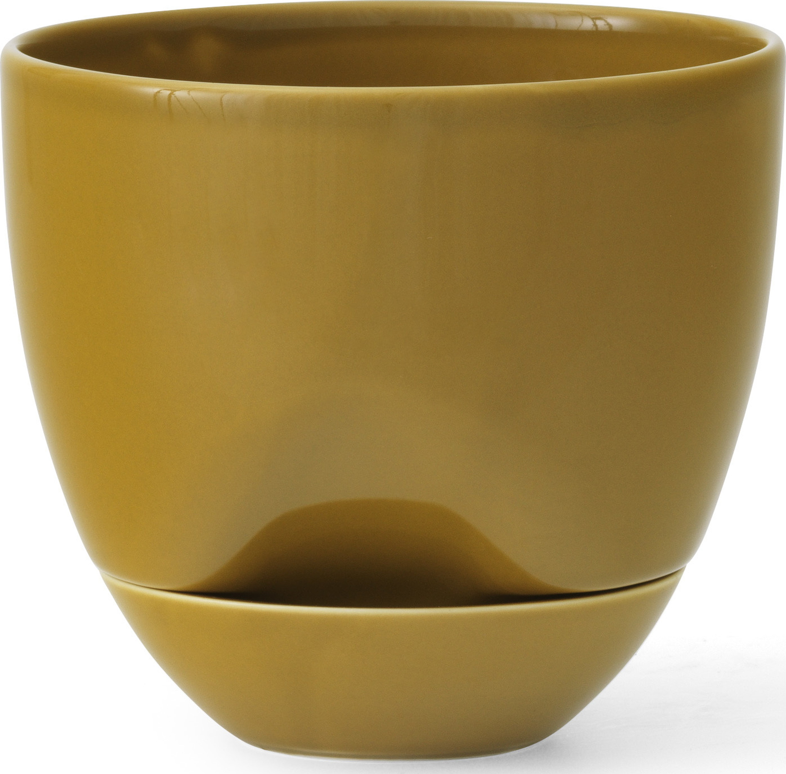 Hydrous Selbstbewässernder Blumentopf 12 cm ockerfarbig