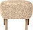 Ingeborg Sheepskin Fußbank beige auf Eichenbeinen