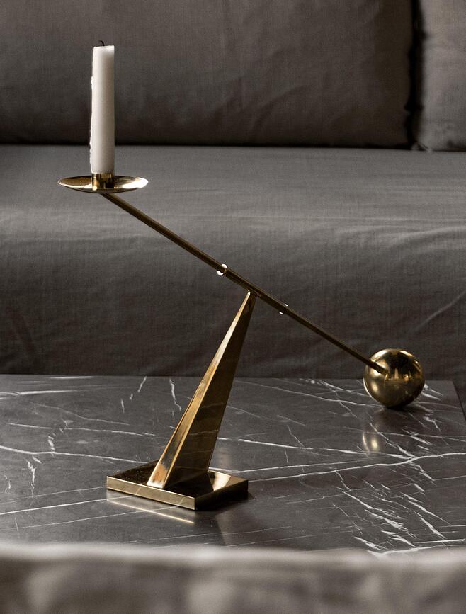 Interconnect Bougeoir pour bougie classique, 70 cm, marron