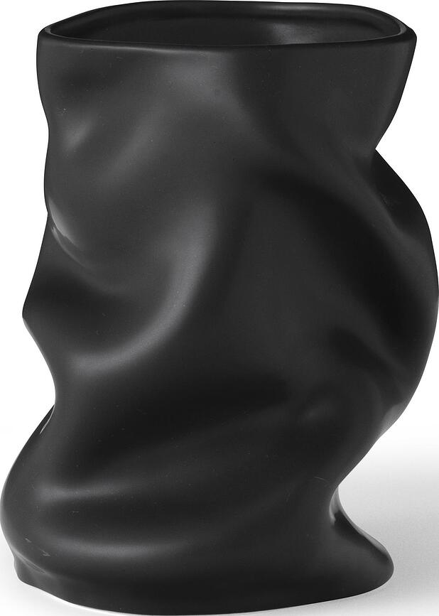 Jarrón Collapse 20 cm, negro
