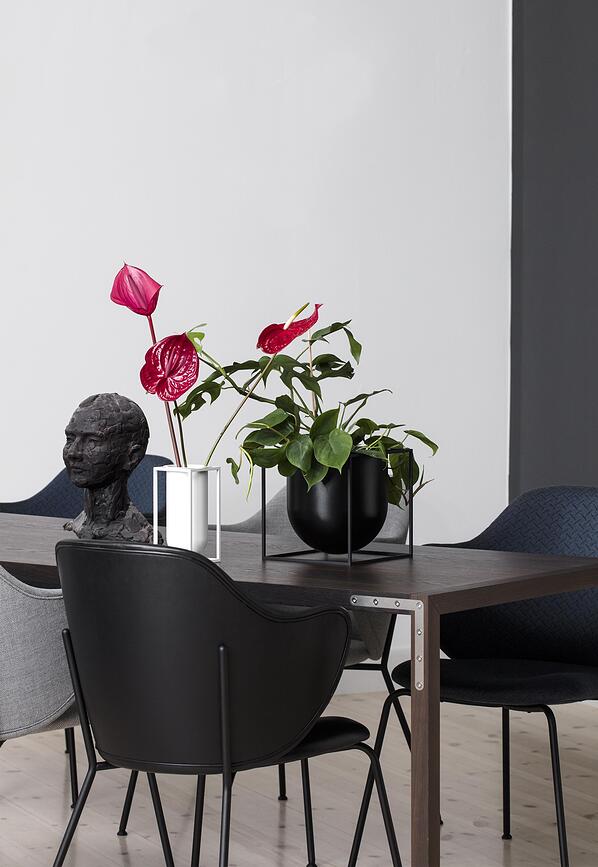 Jarrón Kubus Lily, 20 cm, blanco