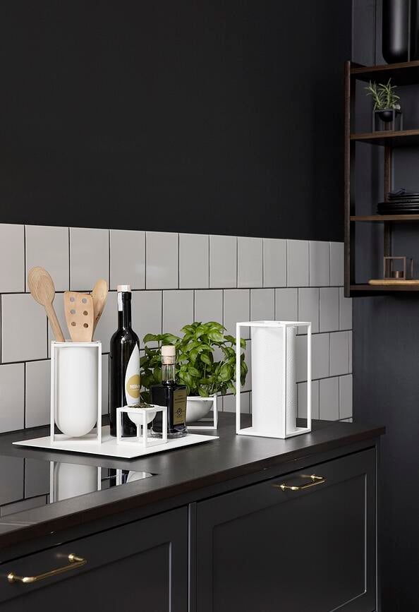 Jarrón Kubus Lolo, 24 cm, negro