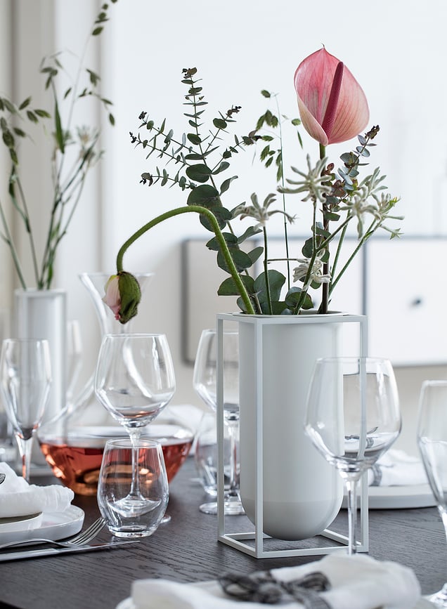 Jarrón Kubus Lolo, 24 cm, negro