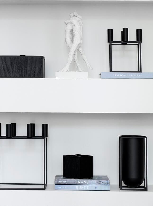 Jarrón Kubus Lolo, 24 cm, negro