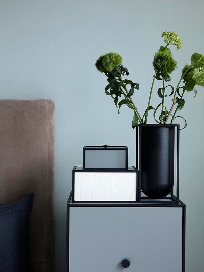 Jarrón Kubus Lolo, 24 cm, negro