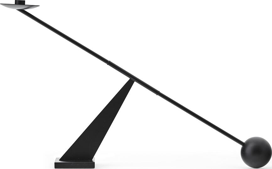 Kandelaar voor klassieke kaars Interconnect 70 cm zwart