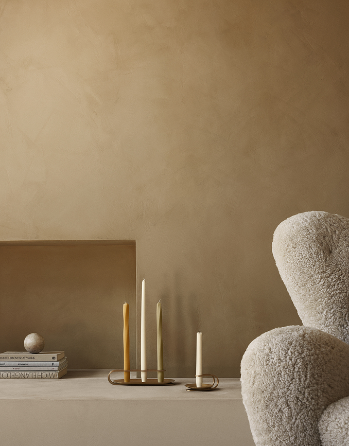 Κεριά στριφτά κωνικά, ιβουάρ, 4 τμχ