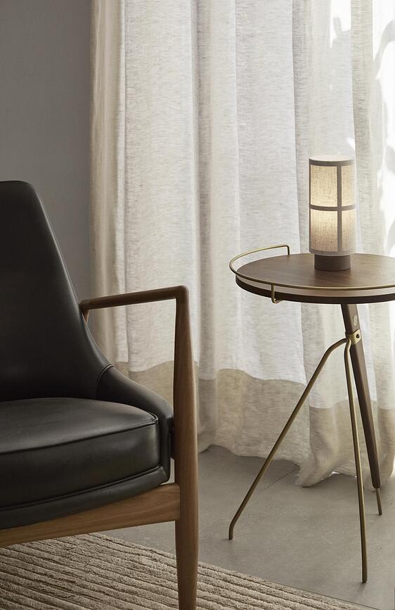 Kreslo The Seal Lounge 73 cm, orech, čalúnené, koža, hnedé