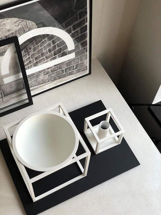 Kubus 1 Svijećnjak crni