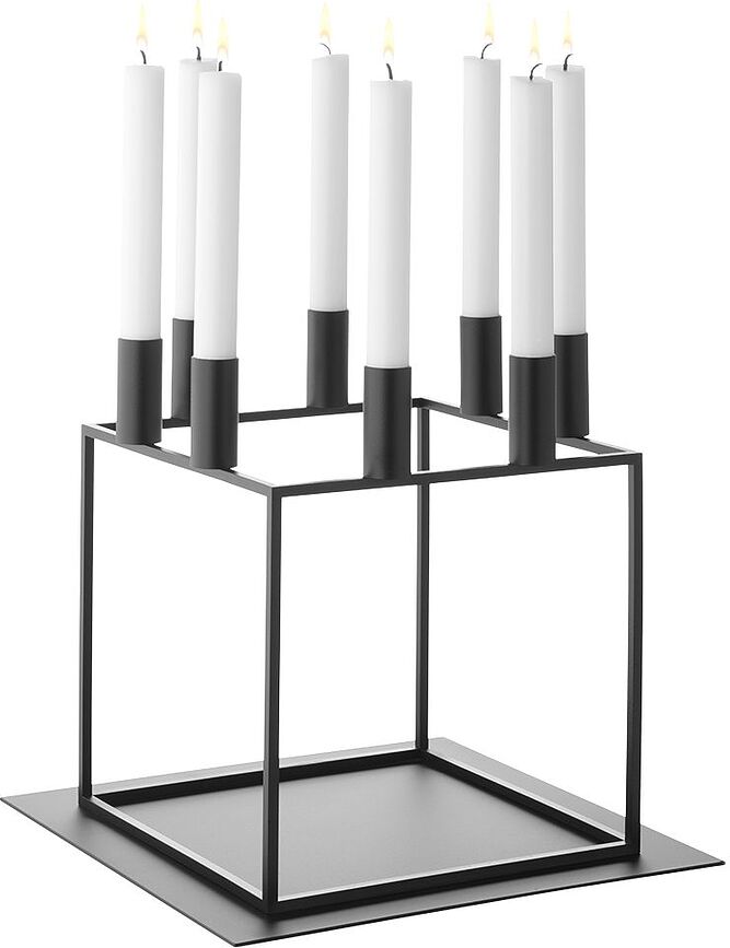 Kubus 8 Base pour Bougeoir, noire