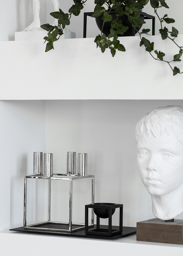 Kubus Bougeoir pour 4 bougies, blanc